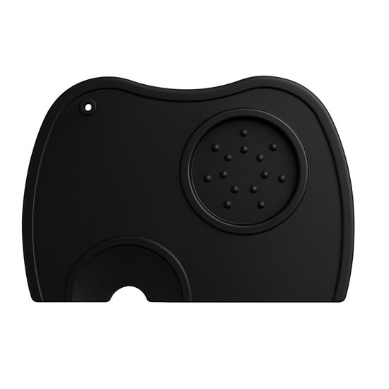 FOGARI Silicone Tamper Mat Espresso, Tapis de Tampon de Café Antidérapant, Tapis Cafe pour Barista - Tapis de tassage Cafe Expresso avec Support Porte-Filtre et Accessoires, 20,5 x 15 x 3cm