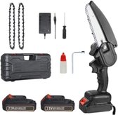 Bol.com COCHO® Mini kettingzaag 4 Inch - Snoeizaag - Kettingzaag - Kettingzaag Electrisch met 2 Accu en 2 Zaagketting - Inclusie... aanbieding