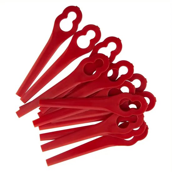 60x Vervangende Messen Voor Einhell Accu Grastrimmer - Kunststof Mesjes voor GE-CT 18 Li, GC-CT 18/24 Li, GC-CT 18/24 Li P - Rood - 90 mm - Duurzaam & Flexibel - Grasmaaier Accessoires van Merkloos	 — afbeelding 2