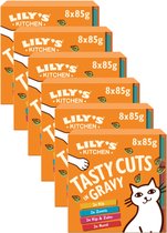 Bol.com Lily's Kitchen Heerlijke Stukjes in Saus - Kattenvoer Natvoer - Kip Rund Zeevis & Zalm - 48 x 85 g aanbieding