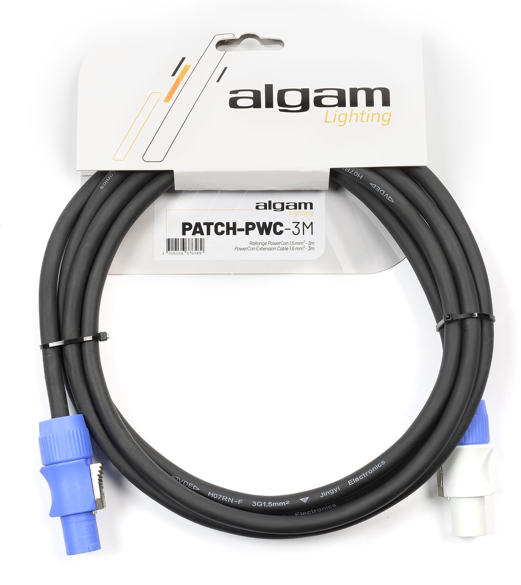 ALGAM LIGHTING - LAP PATCH-PWC-3M - Powercon doorluskabel 3mtr