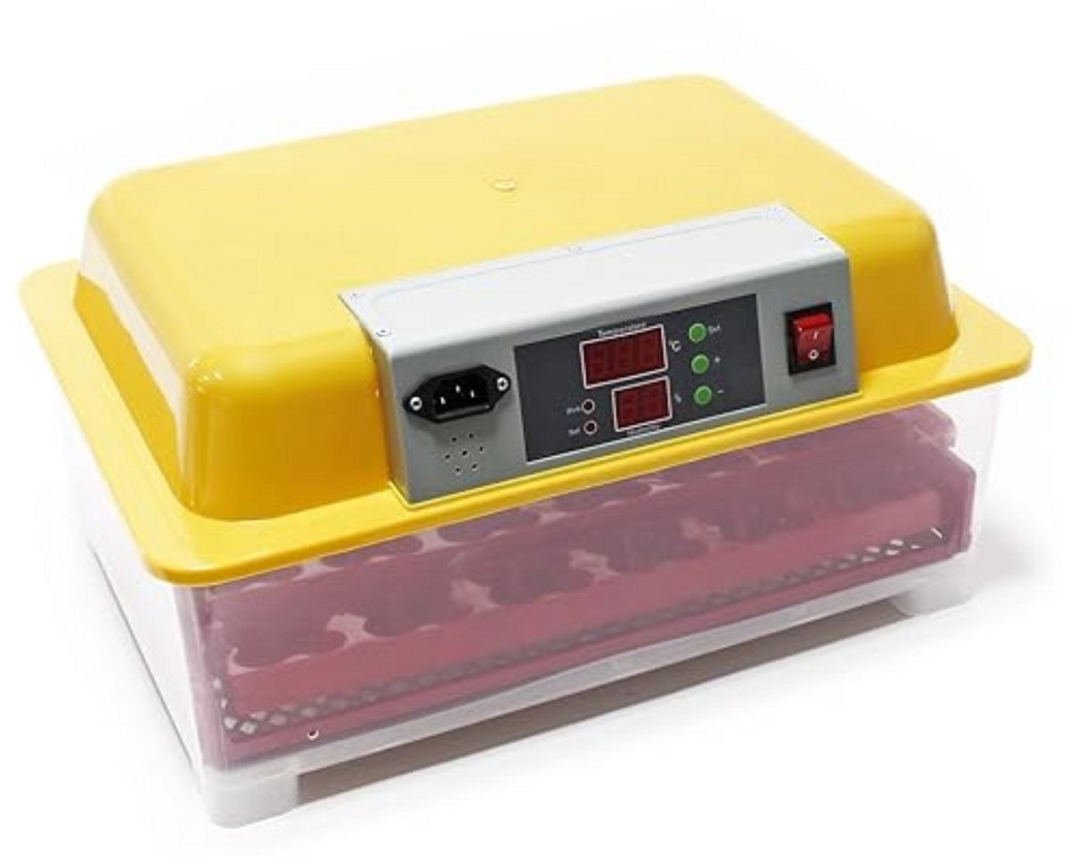 Zylo® Broedmachine Automatisch - Broedmachine Voor Eieren - Broedmachine Voor Kippen - Geel - 47cm x 33cm x 23cm