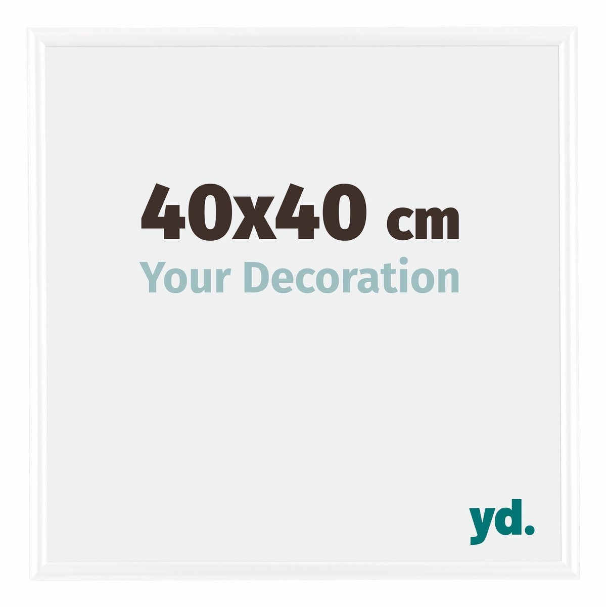 yd. Your Decoration - Fotolijst 40x40 cm - Kunststof - Wit Hoogglans - Bordeaux