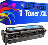 PlatinumSerie 1 toner XXL alternatief voor HP CF381A cyan