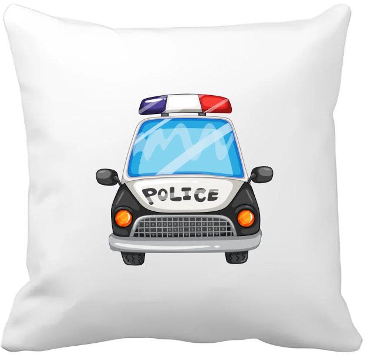 Akyol politiewagen Kussen hoes - Politie - politieagenten - hulpdiensten - handhaving - 40 bij 40 cm Multicolor