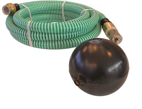Deltaline | Kit d'aspiration Hi- Flow 1" - Tuyau spiralé en PVC transparent de 7 mètres avec clapet anti-retour en Messing , filtre, clip et bille - Convient aux Pompes
