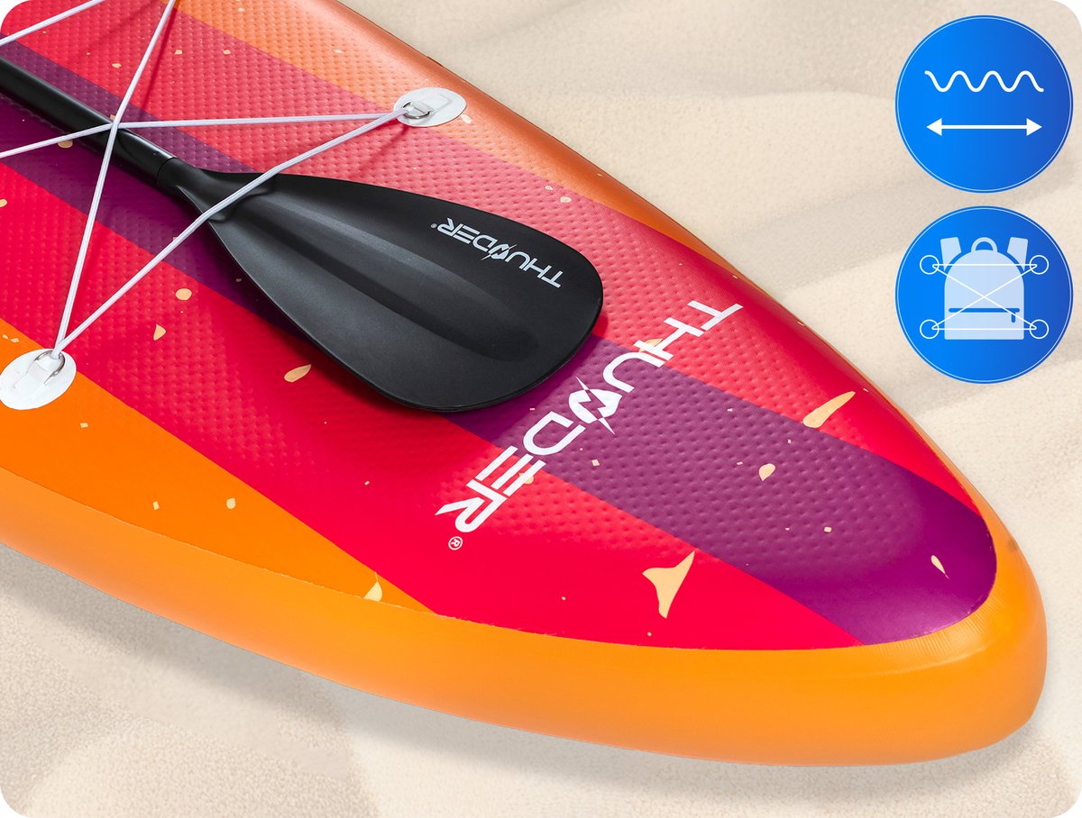 THUNDER RETRO SUP Board - Opblaasbaar - 320 cm - Complete Set – foto 4