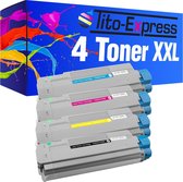 PlatinumSerie® 4 x toner XXL alternatief voor Oki C5700