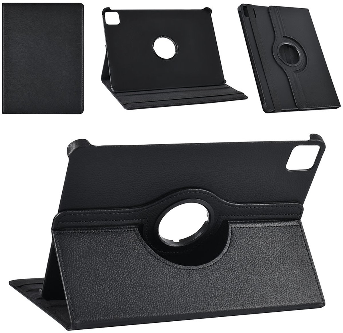 Andere merken iPad Air 11 (2024) Book Case Tablethoes Rotatable - Zwart