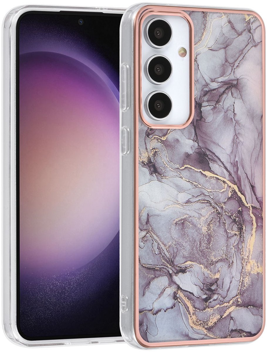 UNIQ Accessory Galaxy S24 Plus Backcover hoesje - Marble Grey