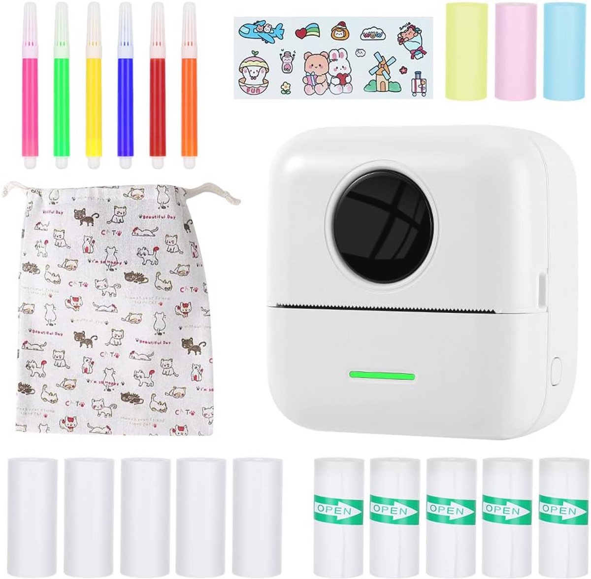 Draagbare Mini Fotoprinter met Thermische Printtechnologie - Ideaal voor Smartphones, Notities en Reizen