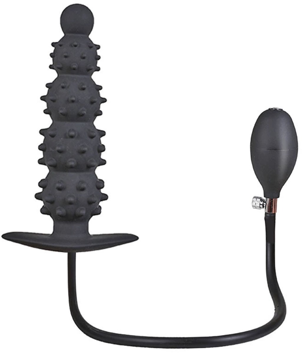 Opblaasbare Buttplug Zwart - Anaalplug - Anale Kralen - Opblaasbaar - Mega - Fisting - Anale Speeltjes