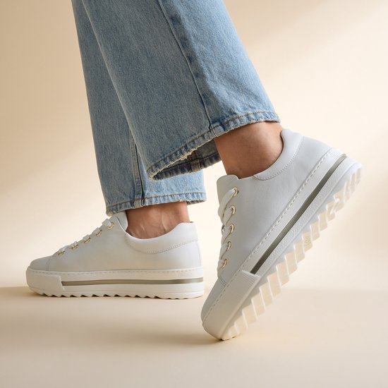 Gabor Sneakers Dames Sneakers Wit Leer Gabor Sneakers Wit Leer