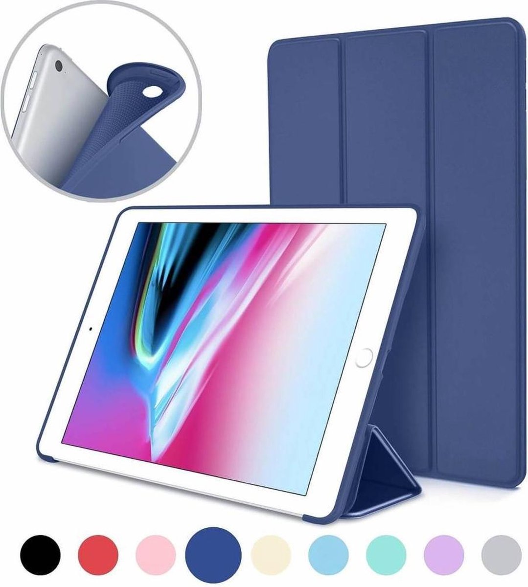 Hoes Geschikt Voor iPad Pro 10.5 Smart Cover Case Blauw