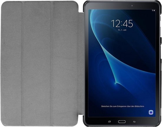 Samsung Galaxy Tab A 10.1 (2016/2018) Tri-Fold Book Case Zwart - Neznačkové