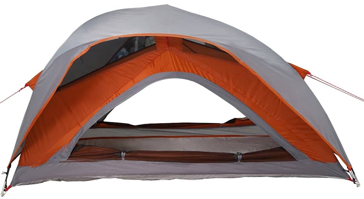 vidaXL - Tent - 1-persoons - waterdicht - grijs - en - oranje – foto 2