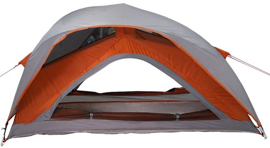 vidaXL - Tent - 1-persoons - waterdicht - grijs - en - oranje van Vidaxl — afbeelding 4