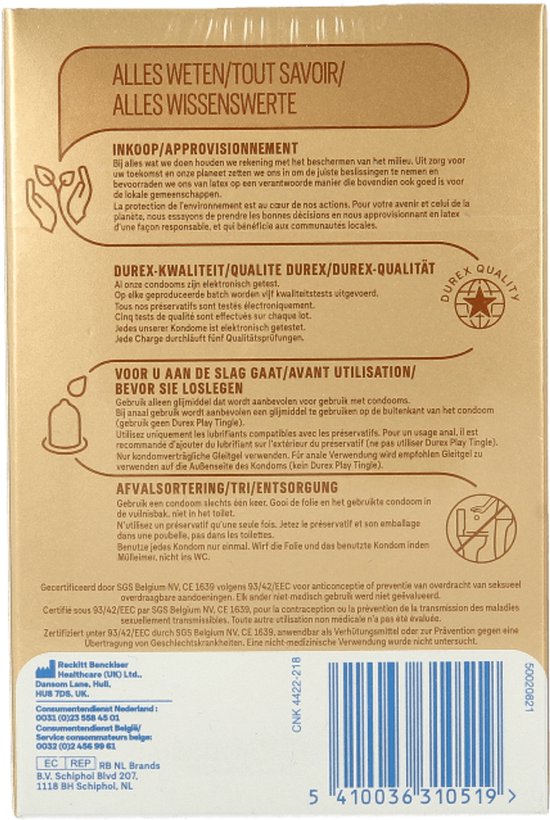 Durex Condooms Nude Huid-Op-Huid Gevoel - 20st - Ultra Dun