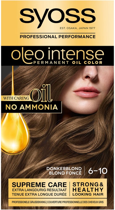 SYOSS Oleo Intense 6-10 - Haarverf - Permanente Haarkleuring - Donkerblond - Langdurige Kleur - Professionele Grijsdekking - Zonder Ammoniak - 1 stuk