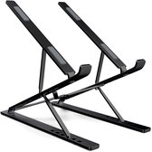 LURK® Laptop Standaard Opvouwbaar – Hoogte verstelbaar - Ergonomische Laptophouder – Notebook/boek/tablet – Aluminium – 11 t/m 17 inch - Laptophouder Zwart
