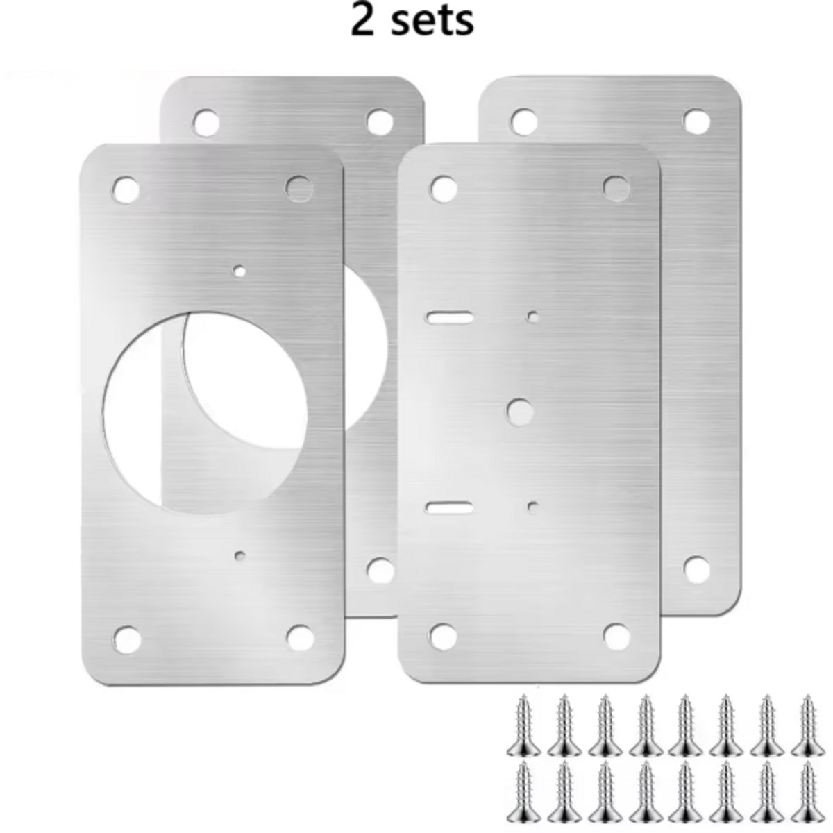 TLVX 2 sets Sterke Scharnier Reparatie Platen – Universeel - Reparatieplaat – Keuken deurtjes Herstellen – Bevestigingsplaat - Poreus Hout - Badkamer Meubel Deur Montage – Hangende Deuren Keukenkastjes Oplossen – Scharnier Stevig Vastzetten