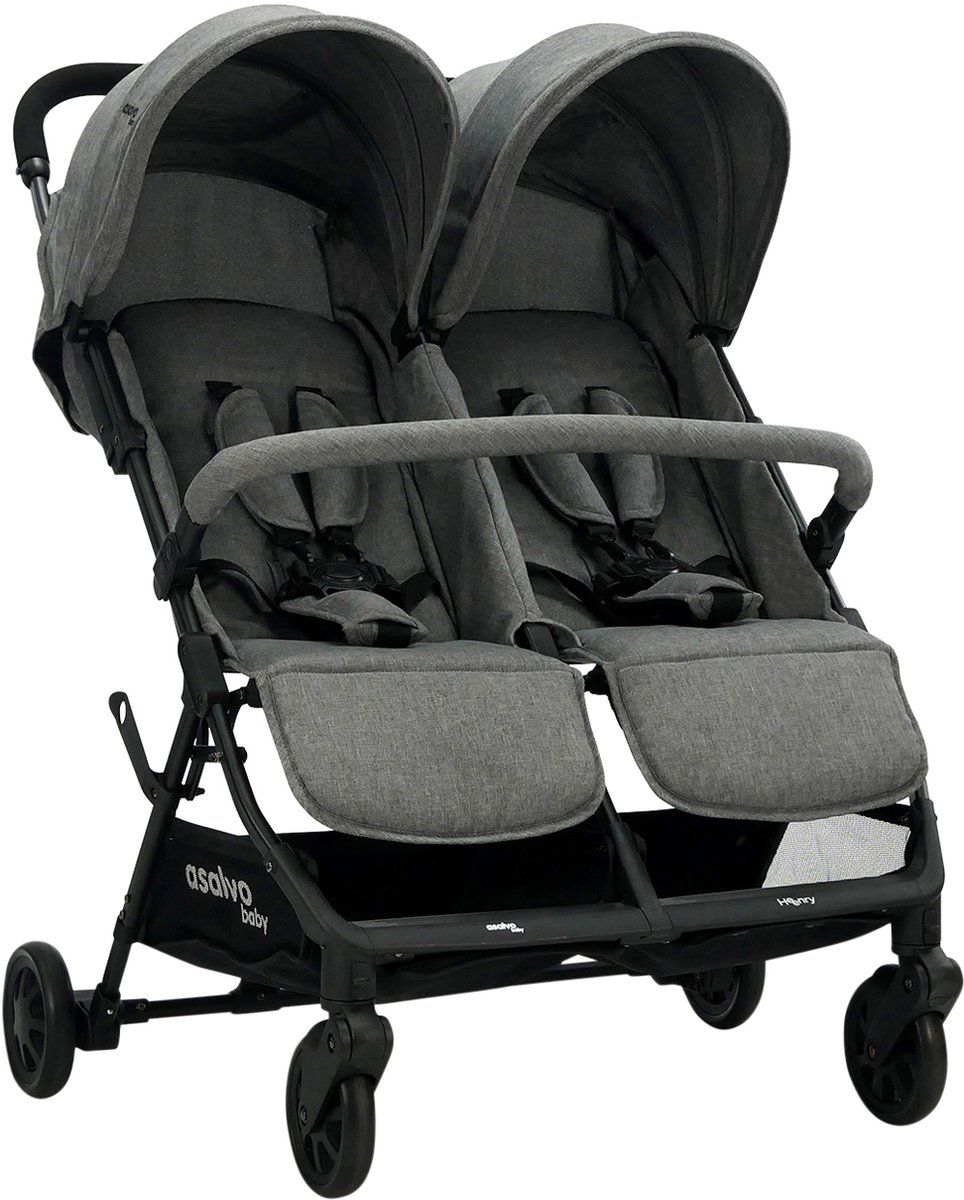 Asalvo Tweelingbuggy - Henry - Grey