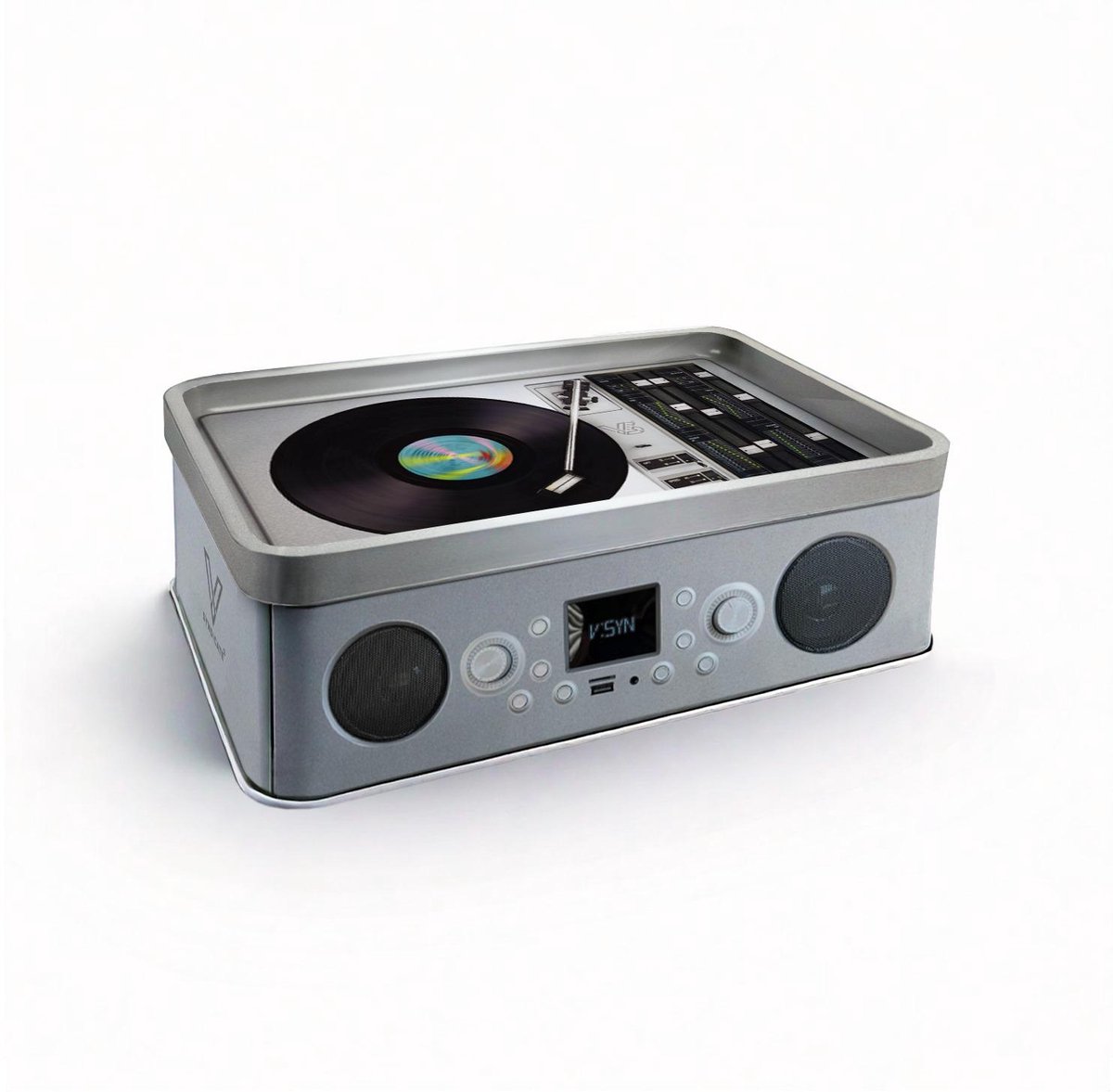 Syndicase Plus - Platenspeler - Metalen Box
