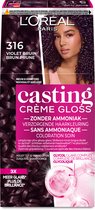 Bol.com L'Oréal Paris Casting Crème Gloss Violet Bruin 316 - Semi-permanente Haarkleuring Zonder Ammoniak aanbieding