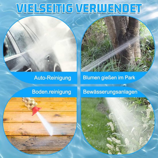 Draadloze Hogedrukreiniger 21 V met 6-in-1 Mondstuk en 10 m Slang voor Effectieve Reiniging — afbeelding 2
