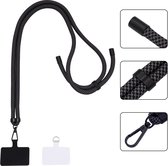 Casemania Extra Sterke Telefoonkoord - Black Onyx - Dikke Verstelbare Telefoonketting - Universeel Koord voor Smartphone - Stevig Draagkoord voor Telefoon - Lanyard Crossbody Cord - Zwart