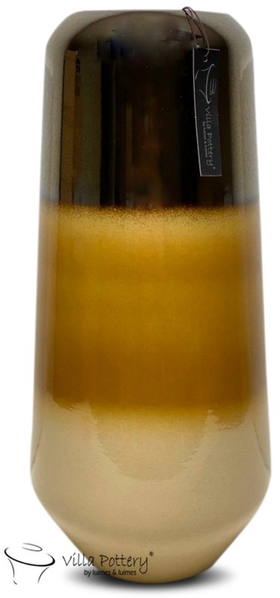 Villa Pottery Andes Trio Goud Caramel Cream 20x44 geel
