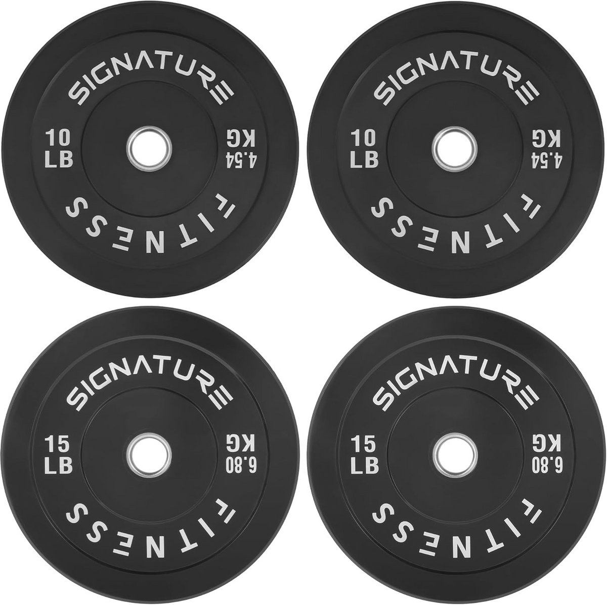 Olympische bumperplaat halterschijven 2 inch - Set van 22,7 kg (2x 4,5 kg, 2x 6,8 kg)