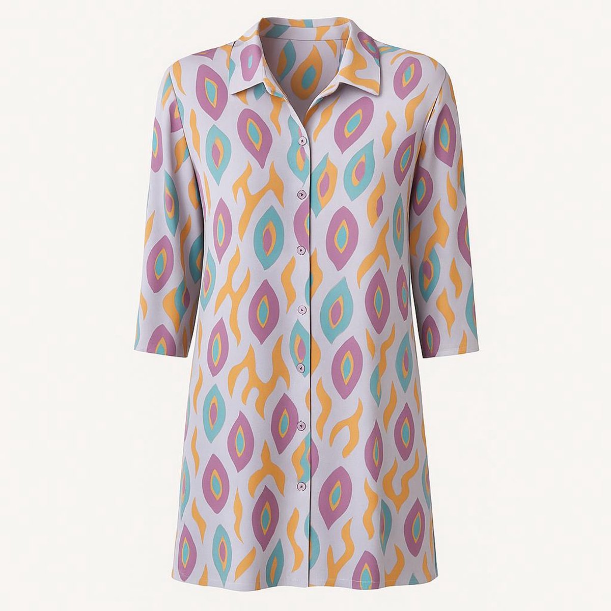 Angelle Milan Jurk Dames - Print 17 - Travelstof - Maat L