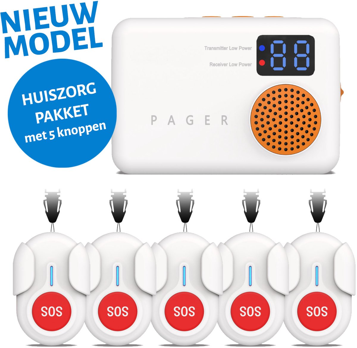 Alarmknop Huiszorg Pakket met display