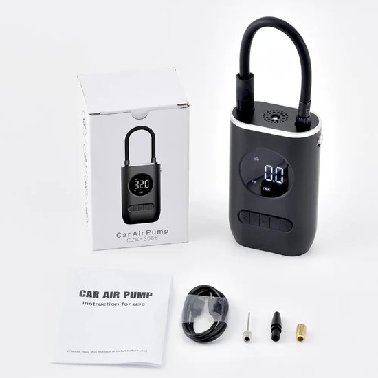 Elektrische fietspomp - Scooter Motor Auto - Draagbare luchtcompressor bandenpomp - Tot wel 10.3 bar - USB oplaadbaar