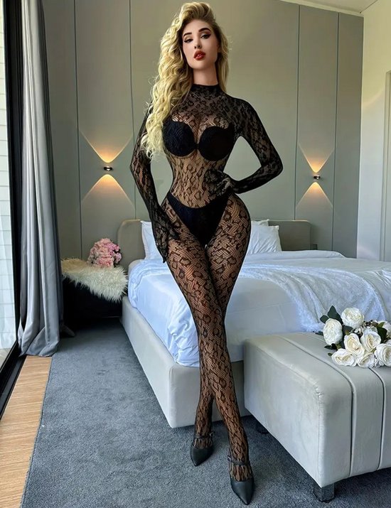Datex catsuit met klein kraagje | Datex dames kleding made in the EU