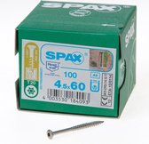 Vis pour aggloméré Spax avec pointe de perçage en acier inoxydable T20 filetage partiel 4,5x60mm (par 100 pièces)