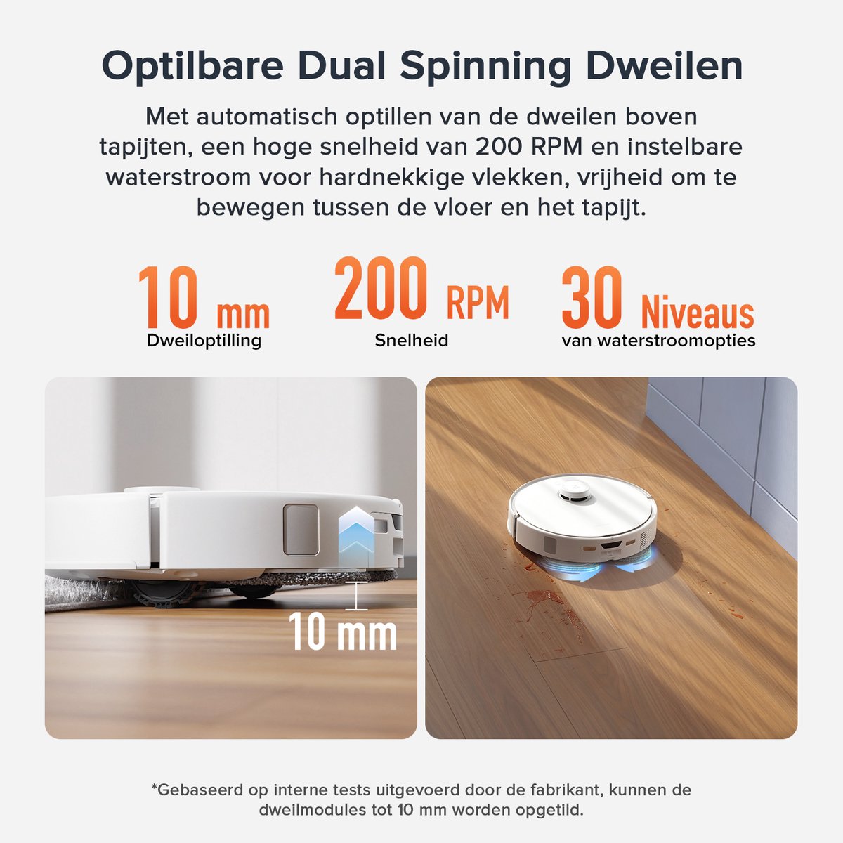 Afbeelding 2 van Roborock Qrevo Curv S5X Robotstofzuiger met dweilfunctie en hebare dweil– 18500Pa HyperForce zuigvermogen– Afzuigstation–75 °C Warmwatermopwas–Intelligente Vuilherkenning–Spraakassistent –All-in-one Dock–Qrevo MaxV Upgrade