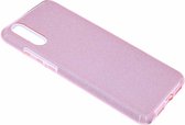 Ntech Hoesje Geschikt voor Huawei P30 Glitter TPU Back Cover Hoesje - Roze