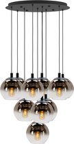 Suspension EGLO Ariscani 1 - E27 - Ø 65,5 cm - Verre cuivré - Zwart
