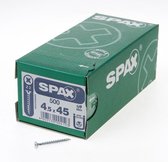 Spax Spaanplaatschroef platverzonken kop verzinkt pozidriv 4.5x45mm (per 500 stuks)