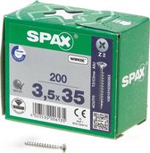 Spax Spaanplaatschroef Verzinkt PK 3.5 x 35 (200) - 200 stuks