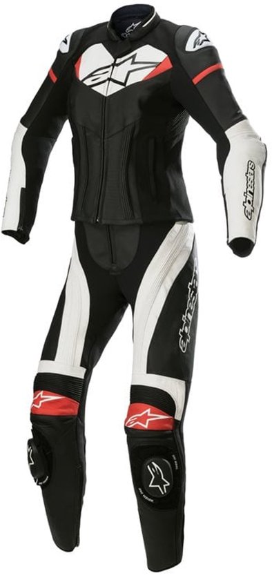 Alpinestars Stella Gp Plus 2 Pc lederen pak Zwart Wit Helder Rood - Racepak
