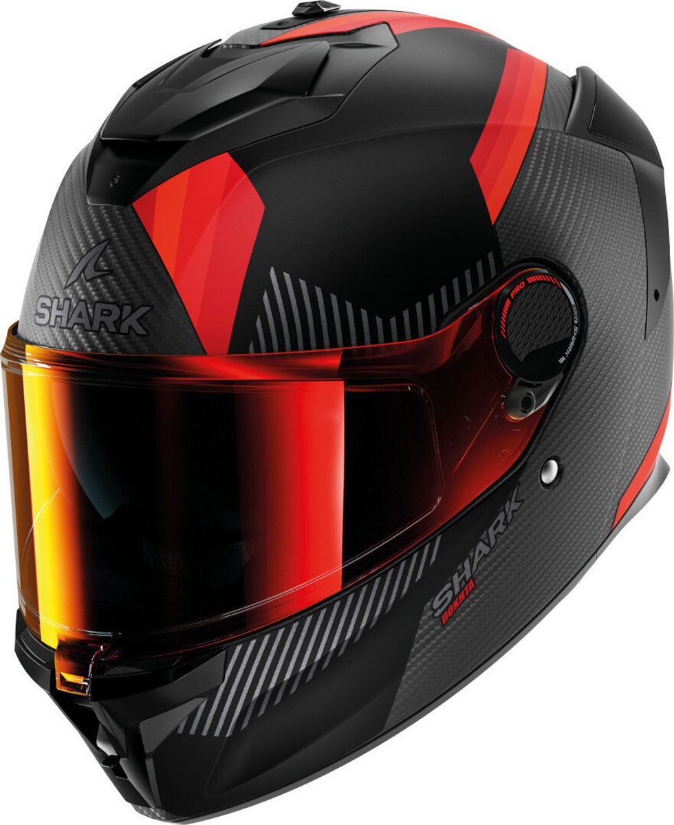 Shark Spartan GT Pro Dokhta Carbon Mat Zwart Rood Integraalhelm - Maat XL - Helm