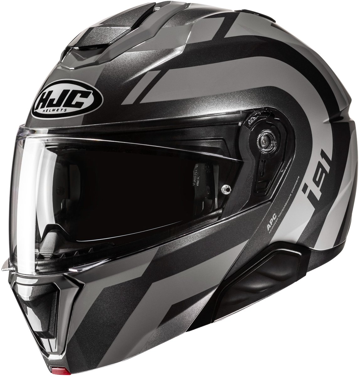 HJC i91 Arven Zwart Grijs Systeemhelm - Helm