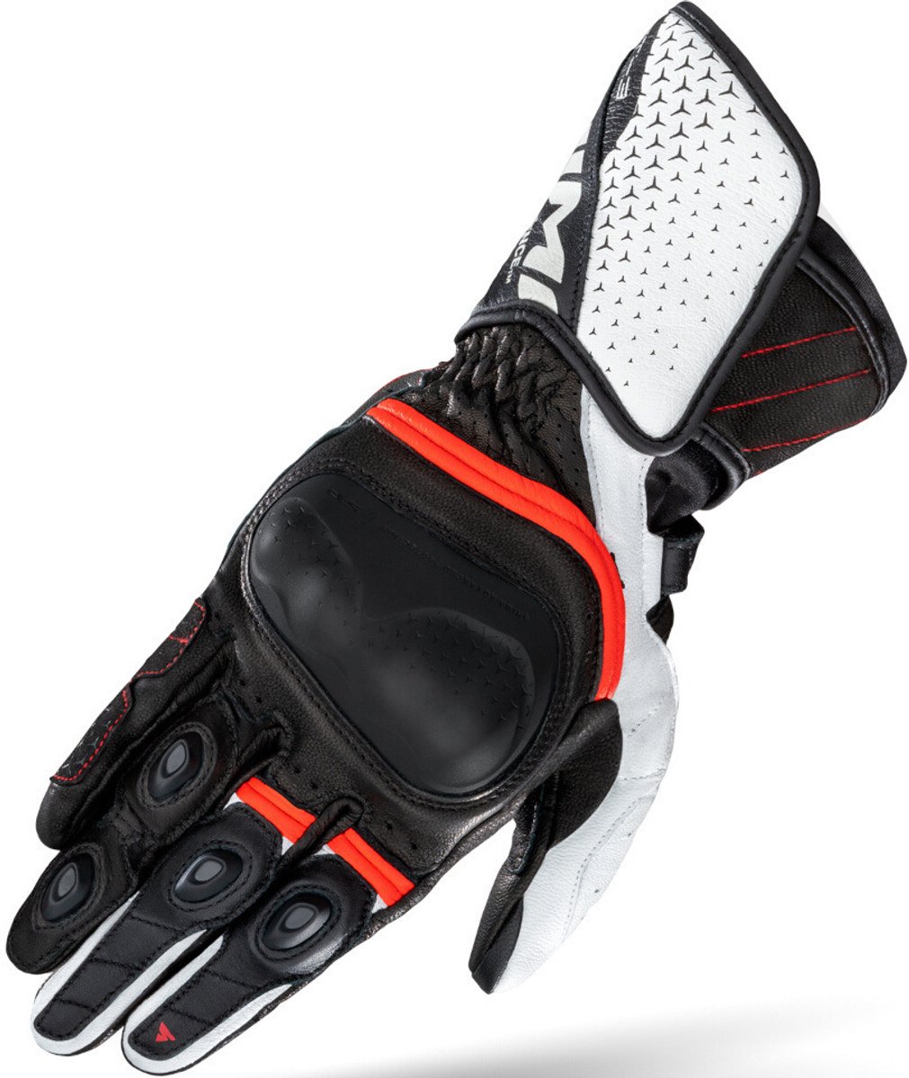 SHIMA ST-3 Perforated Zwart Wit Rood Handschoenen - Handschoen