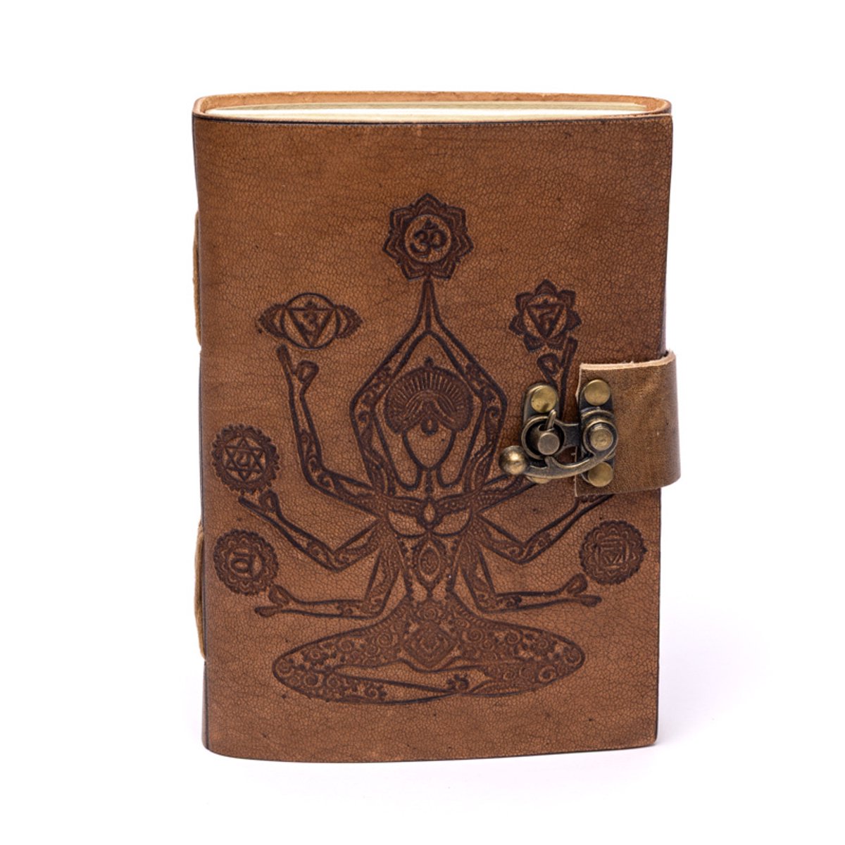 Notitieboek Chakra Meditatie met kunstlederen kaft