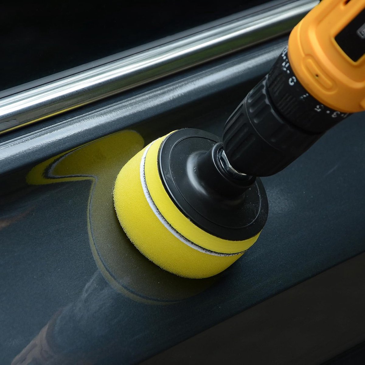 polijstsponzen voor de auto - polijstpad - Apertuur M10-Toepasbare schijfdiameter 80 - autosponzen polijstpads - polijstpads voor accuschroevendraaier - polijstmachine - boormachine polijsten - slijpen - waxen(12stuks ) – foto 2