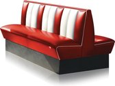 Bel Air Dinerbank Double Booth HW-150DB Rood
