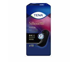 TENA - Silhouette Pads Black Mini - 3 x 18 stuks - Voordeelverpakking